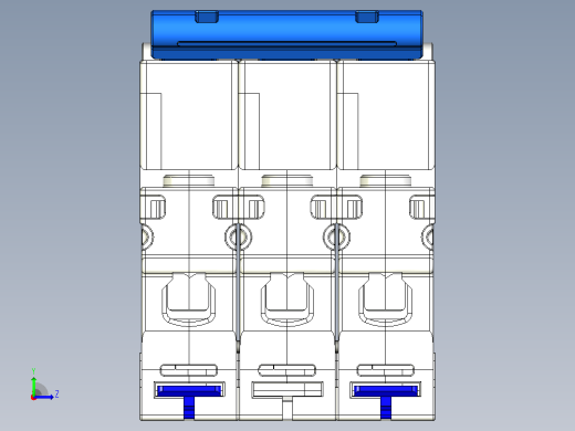 NBDP-63H 3P小型断路器三维模型202404左视缩略图