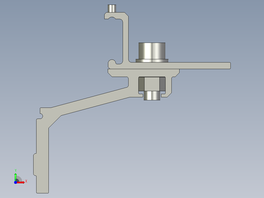 YLRA41X30X52-C1可调整护栏支架前视图