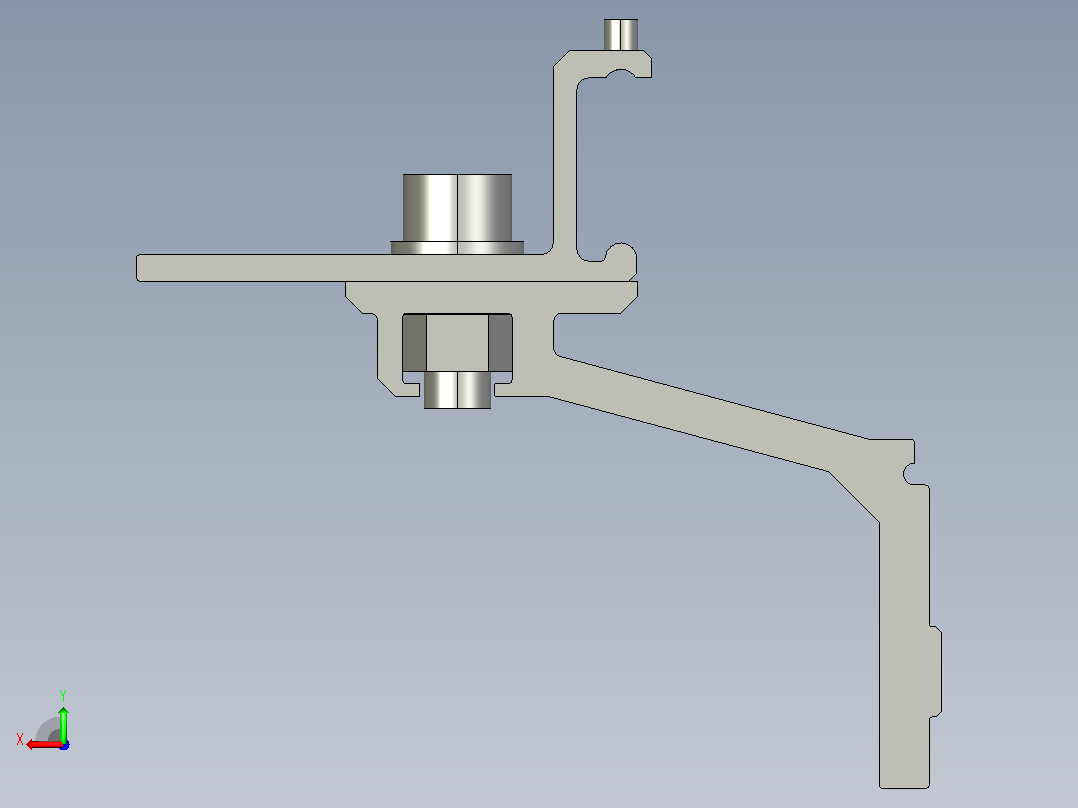 YLRA41X30X52-C1可调整护栏支架后视图