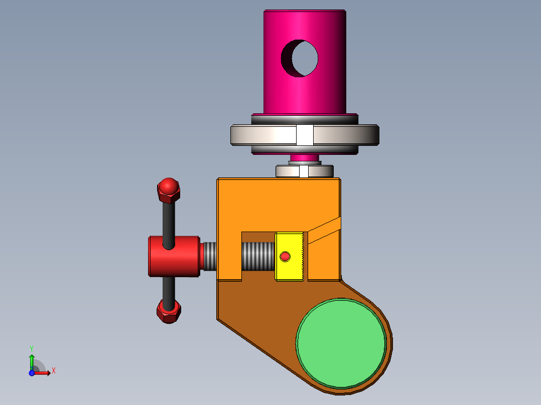 钢丝绳缠绕拉伸工装前视图