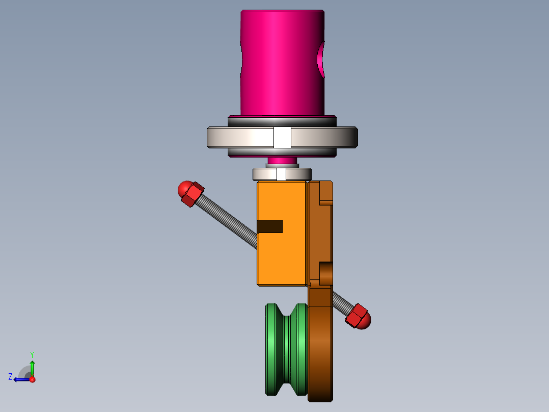 钢丝绳缠绕拉伸工装右视图