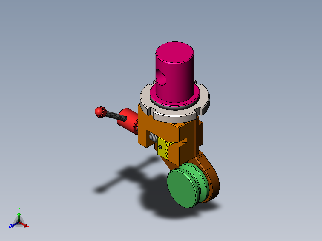 钢丝绳缠绕拉伸工装正等轴测图