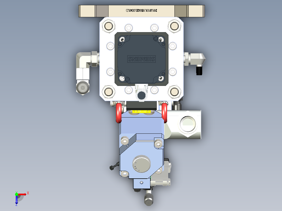 涂胶定量机俯视图