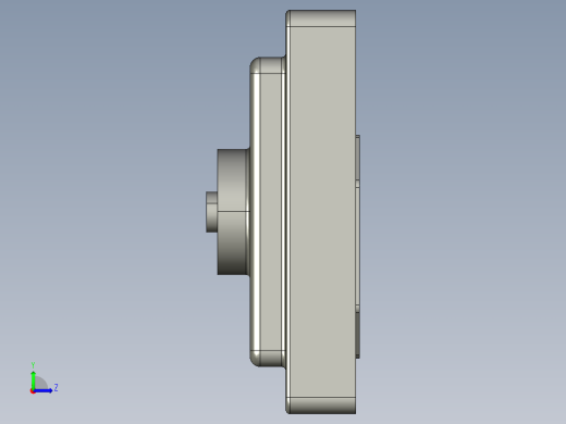 密封箱齿轮装置左视缩略图