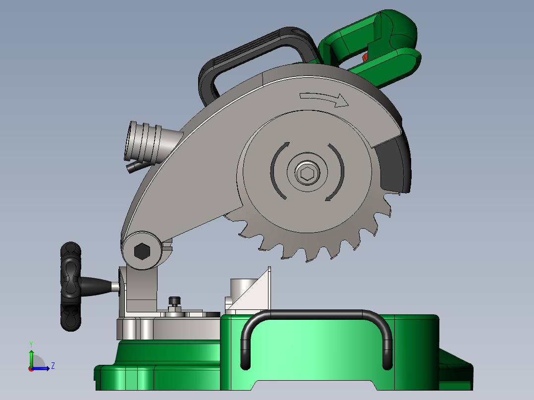 s端面斜切锯左视图