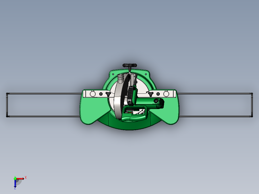 s端面斜切锯俯视图