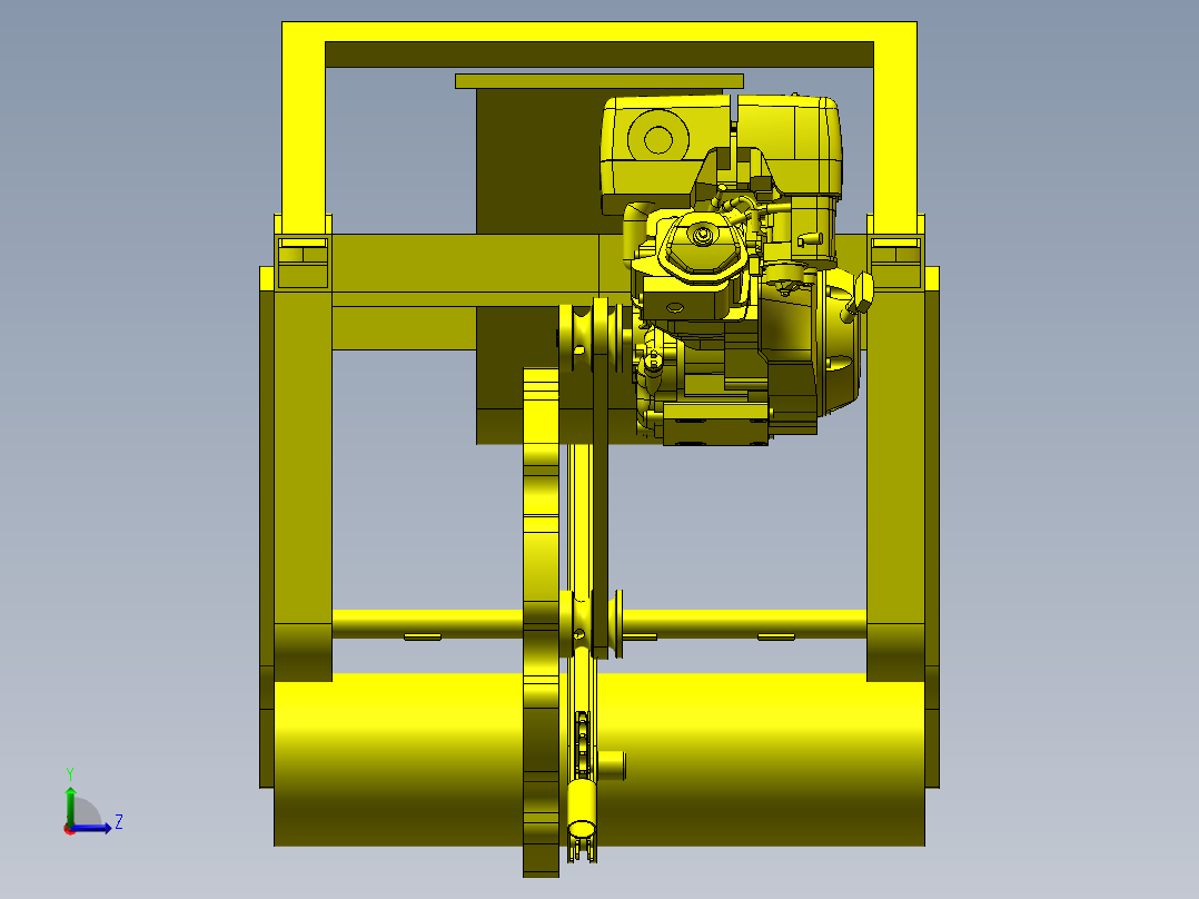 大蒜播种机左视图