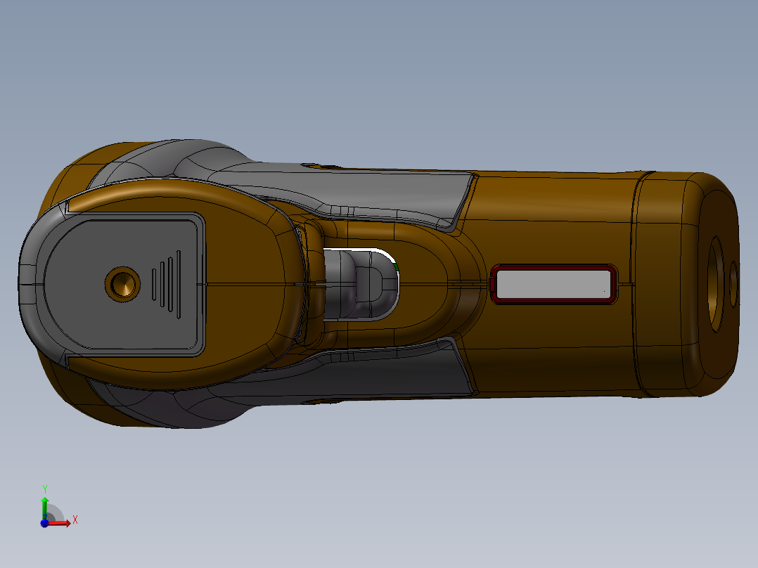 2款红外线测温仪3d图纸 检测工业烘焙测温枪温度计3d图三维3d模型前视图