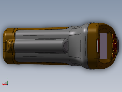 2款红外线测温仪3d图纸 检测工业烘焙测温枪温度计3d图三维3d模型后视缩略图