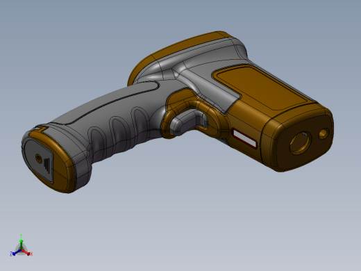 2款红外线测温仪3d图纸 检测工业烘焙测温枪温度计3d图三维3d模型正等轴测缩略图