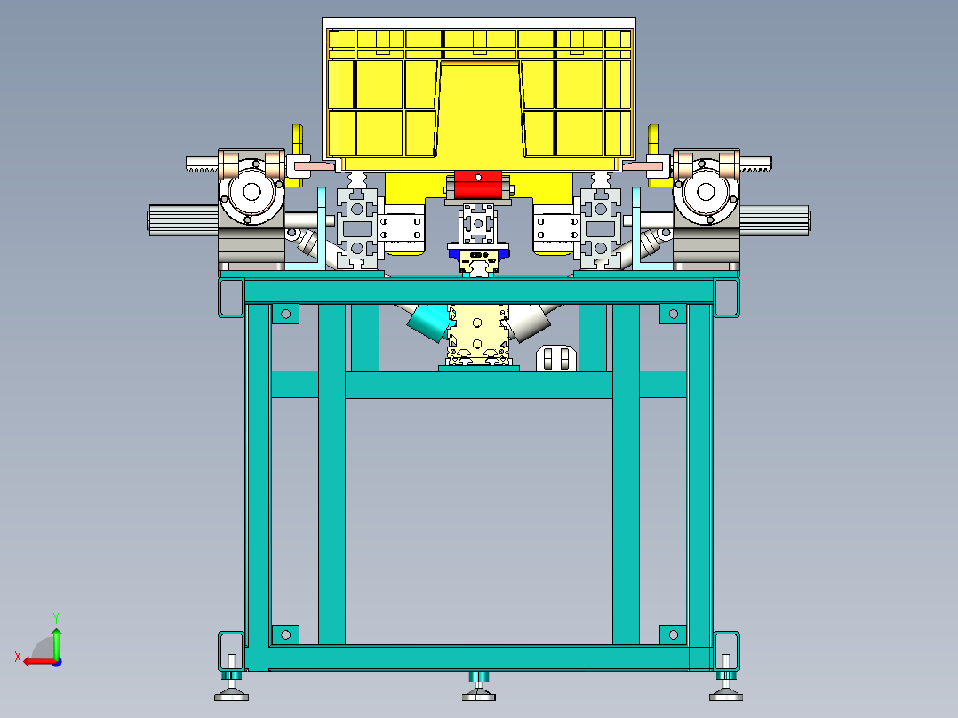 步进送料定位机构后视图