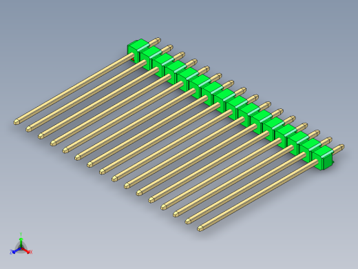 彩色公头100mil（2.54mm）系列-DS1021_green_1x16p_100mil_Type43_rev1.0