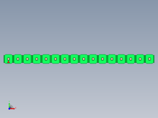彩色公头100mil（2.54mm）系列-DS1021_green_1x16p_100mil_Type43_rev1.0前视缩略图