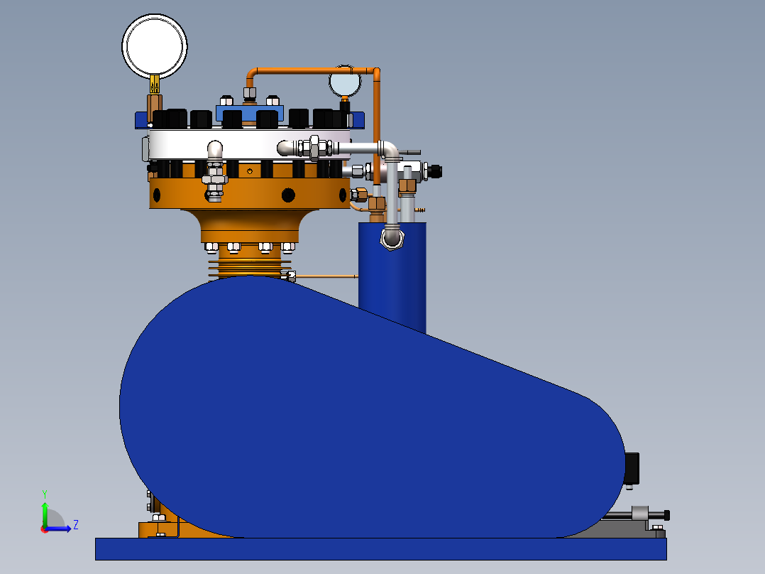 膜片压缩机左视图