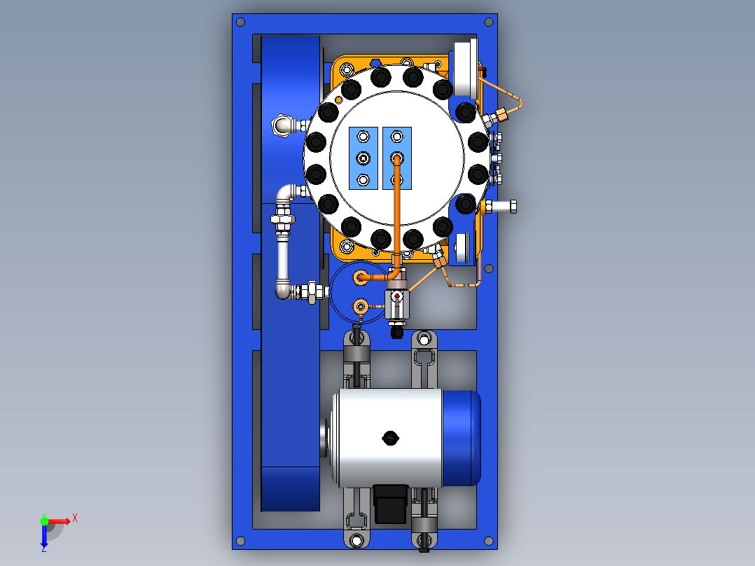 膜片压缩机俯视图
