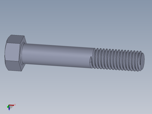UNC 六角螺栓-Hex Bolt 0.500-13 x 3.SLDPRT