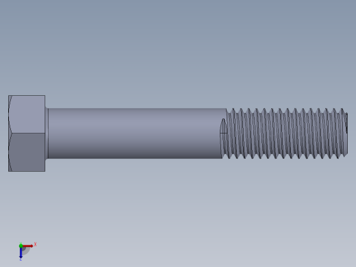 UNC 六角螺栓-Hex Bolt 0.500-13 x 3.SLDPRT俯视缩略图
