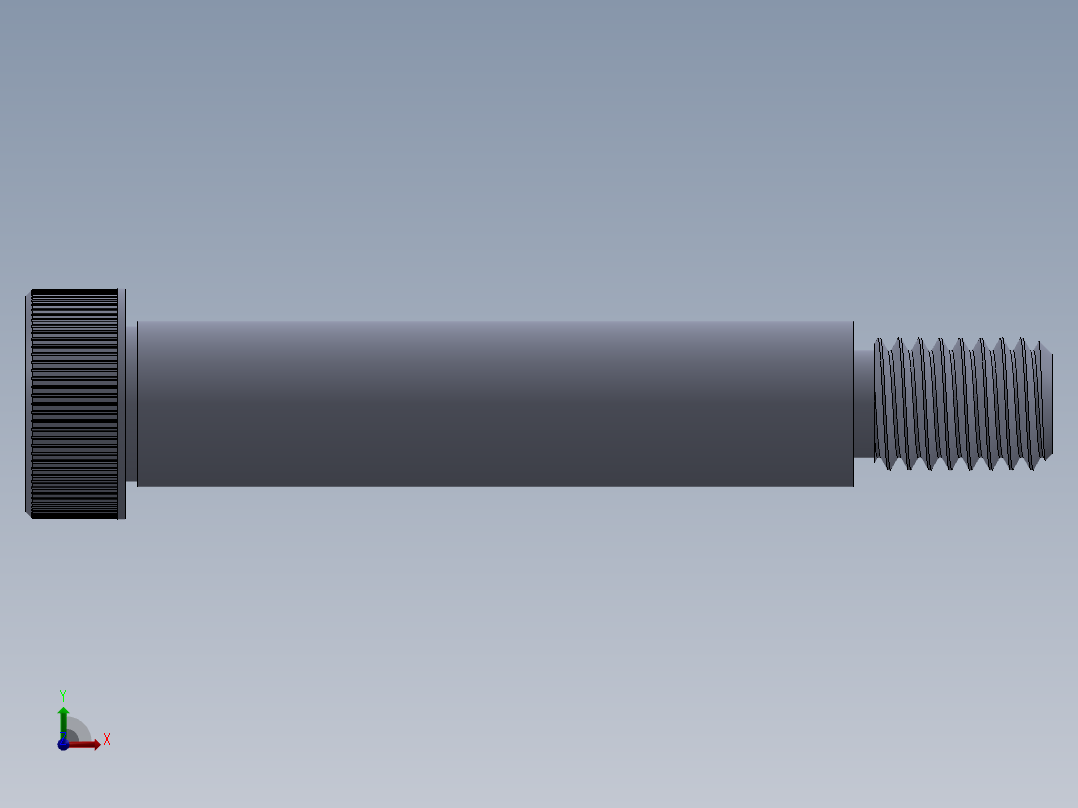 内六角螺螺栓-SB 0.500-13 x2.75.SLDPRT前视图
