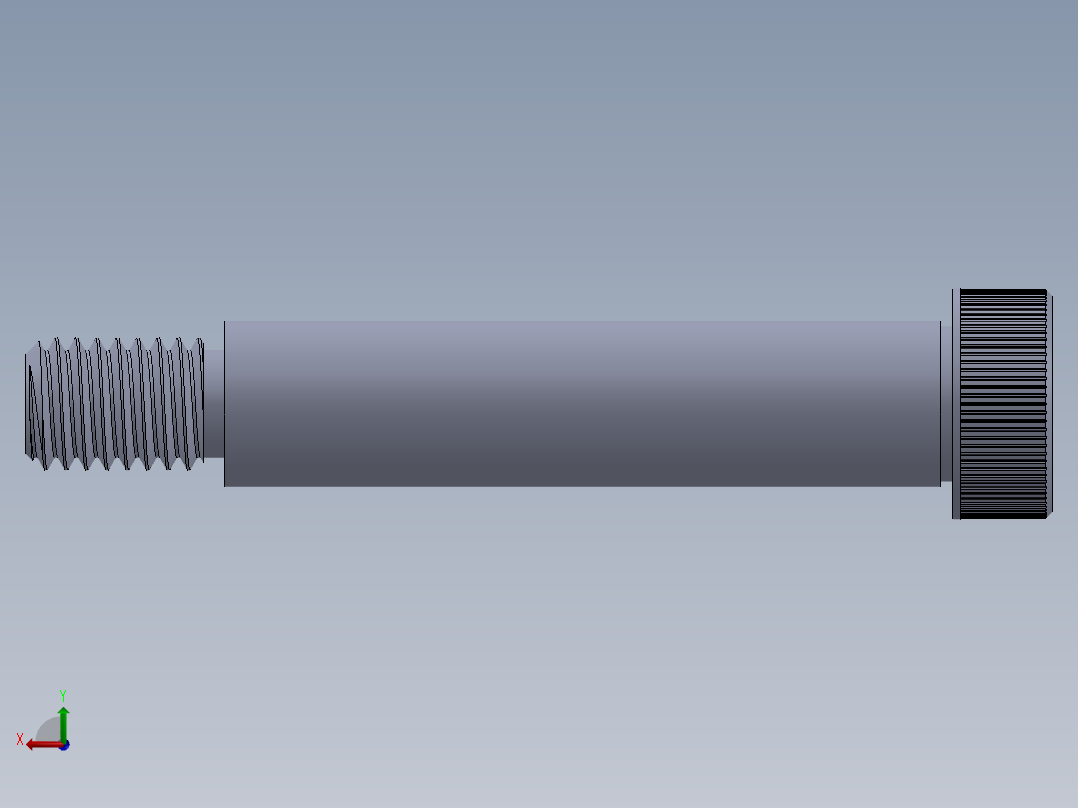 内六角螺螺栓-SB 0.500-13 x2.75.SLDPRT后视图