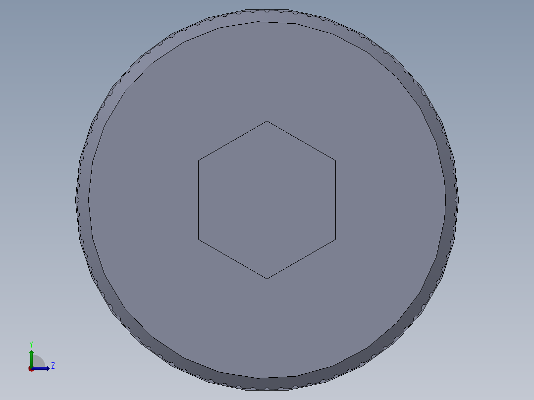 内六角螺螺栓-SB 0.500-13 x2.75.SLDPRT左视图