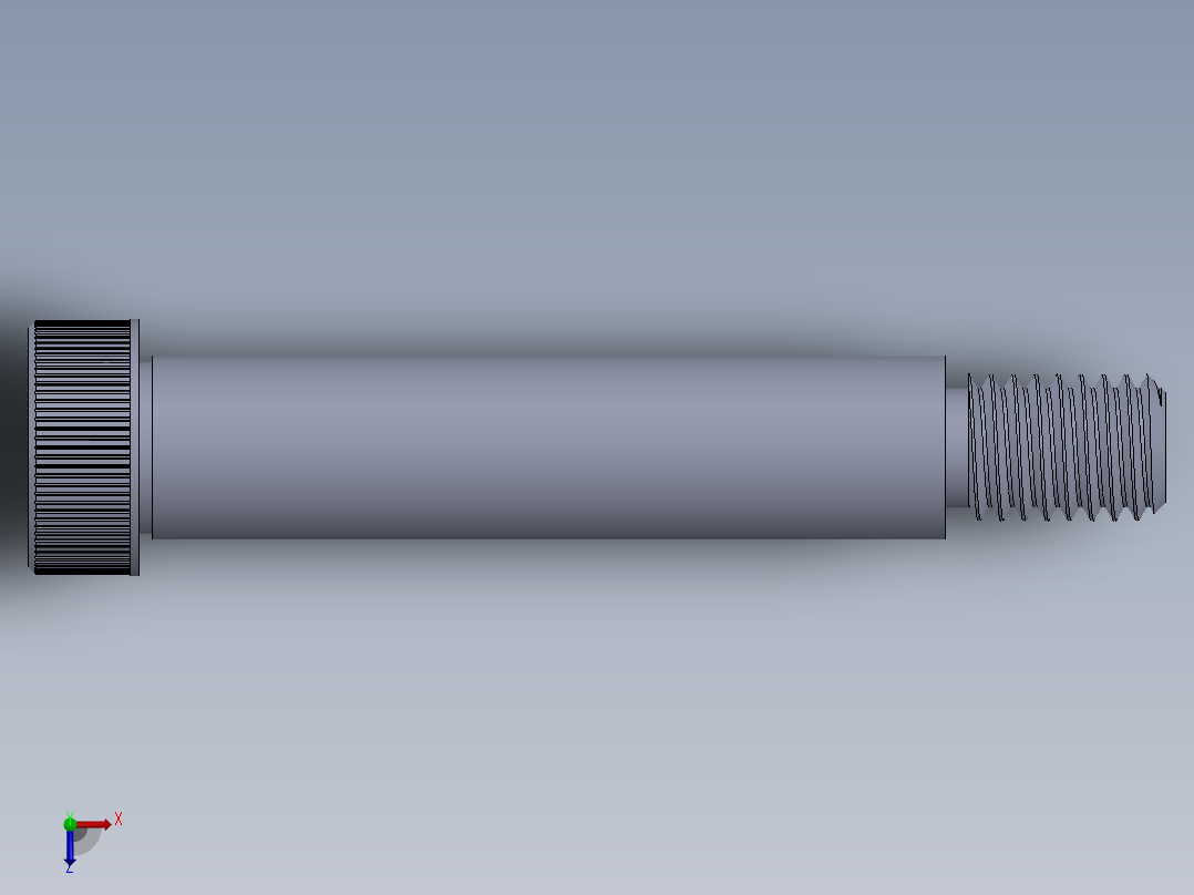 内六角螺螺栓-SB 0.500-13 x2.75.SLDPRT俯视图
