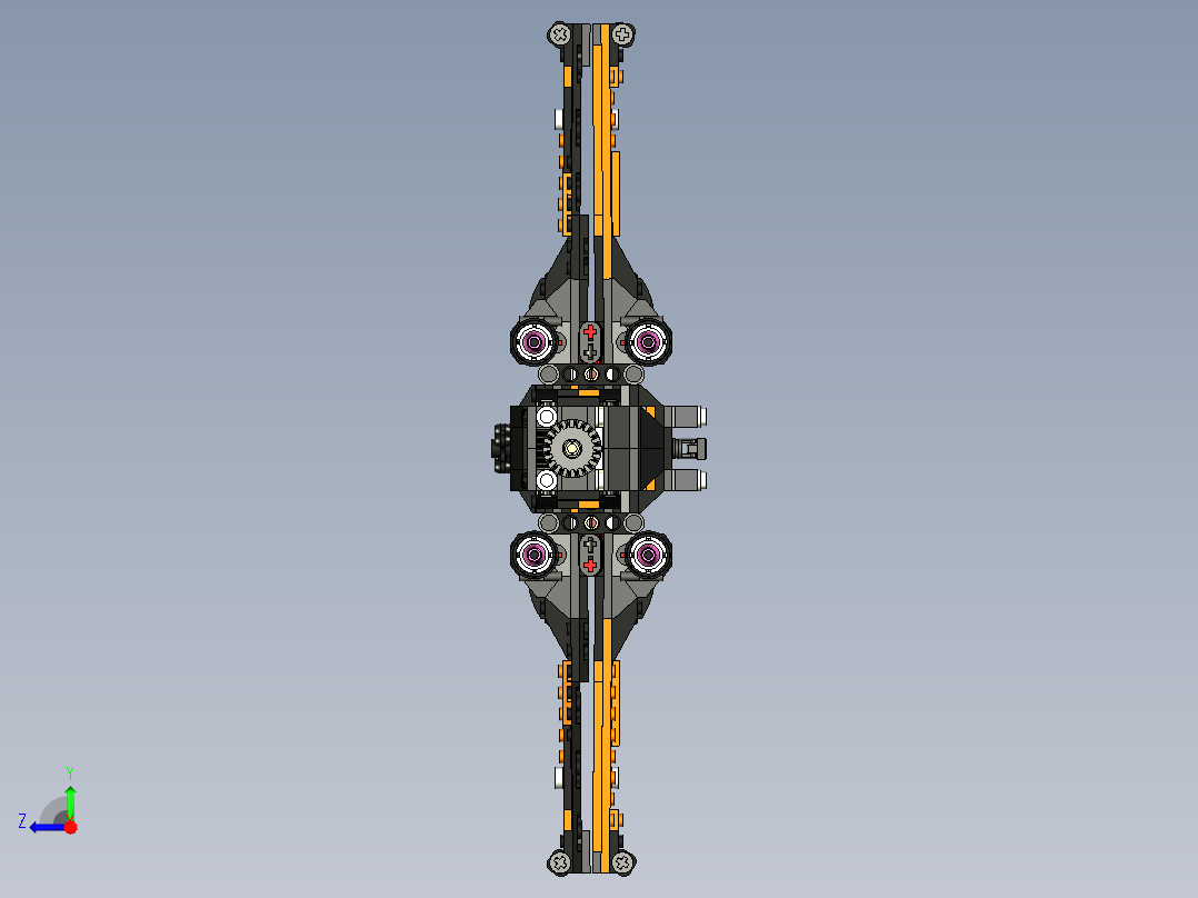 乐高x-wing战机右视图