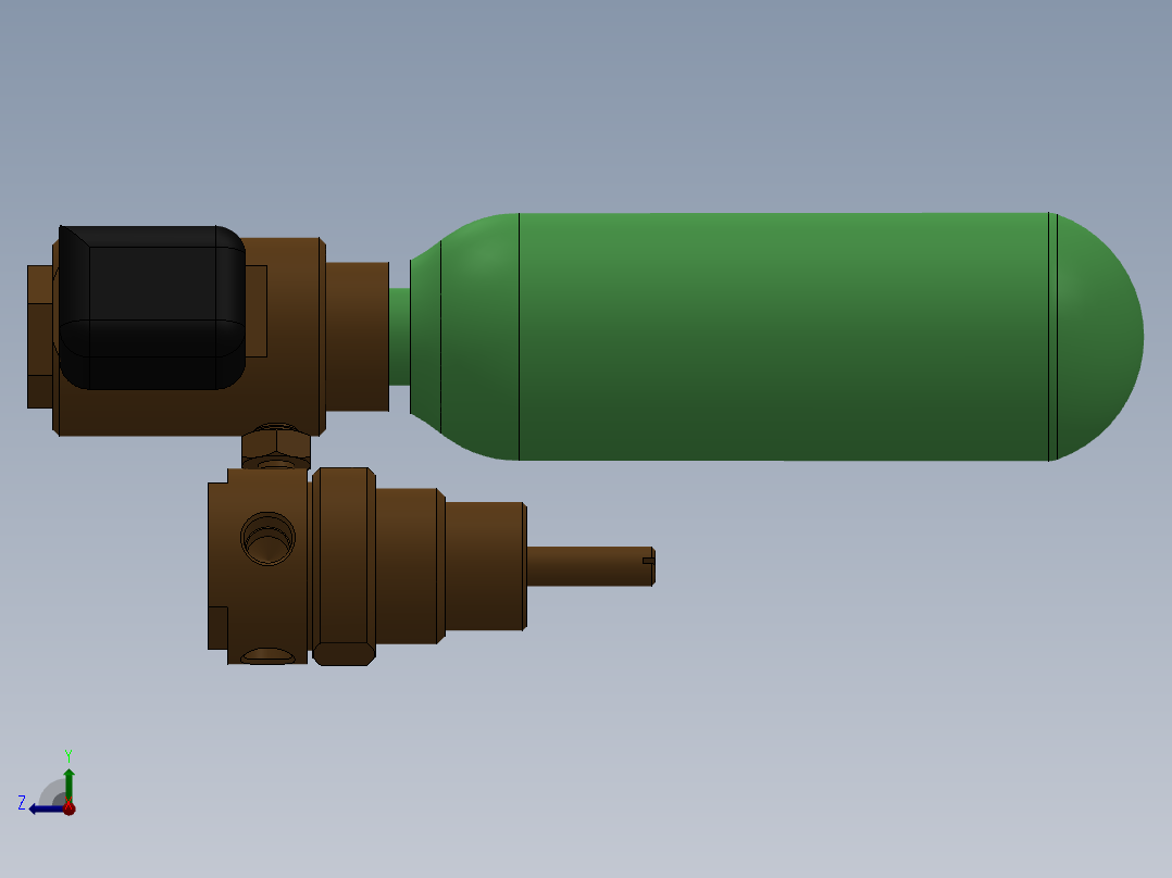 氮气瓶组件右视图
