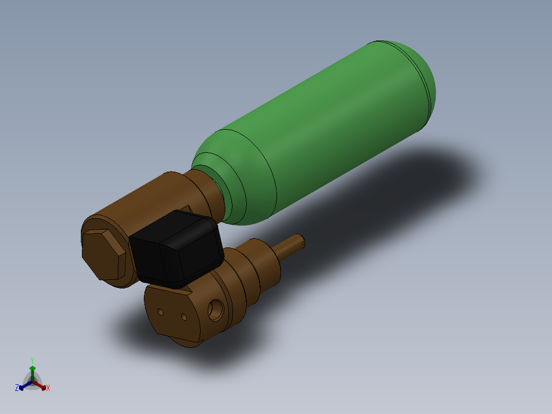 氮气瓶组件正等轴测图