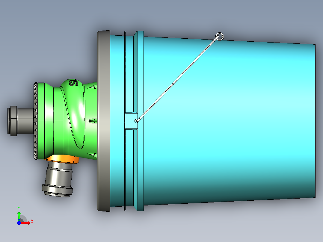 两级旋风分离器前视图