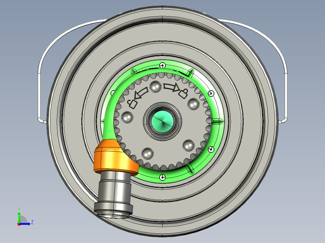 两级旋风分离器左视图