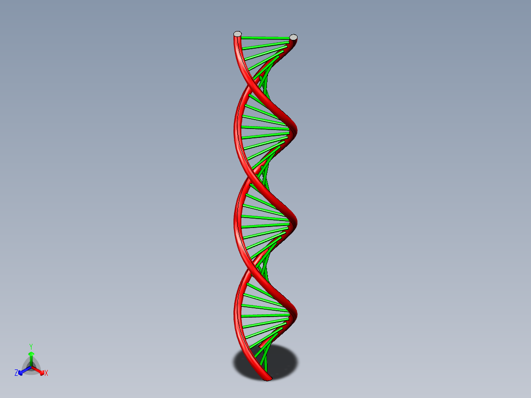 DNA基因染色体10正等轴测图