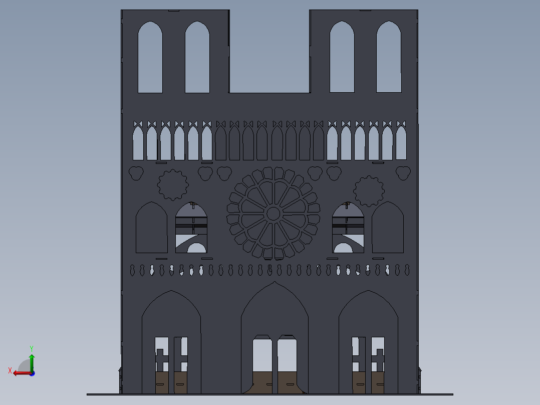 巴黎圣母院大教堂后视图