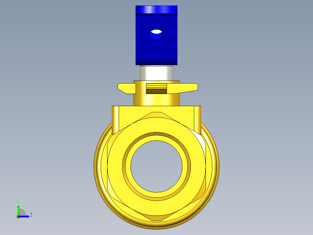 管道手动球阀-水管开关阀-手动阀门395_04_E_1左视图