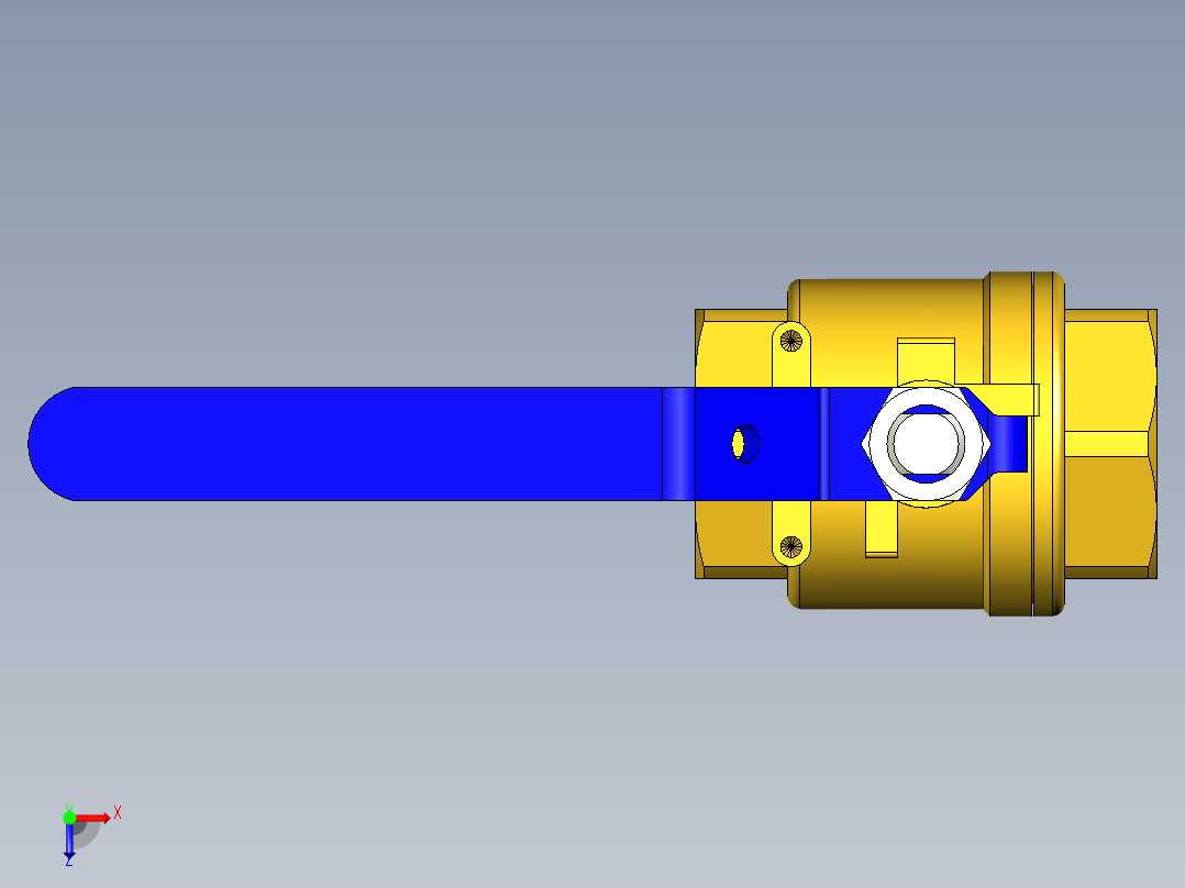 管道手动球阀-水管开关阀-手动阀门395_04_E_1俯视图