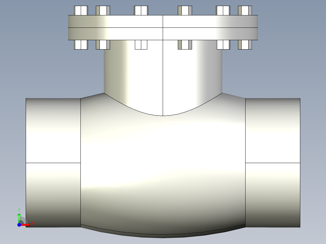 阀门模型-swing_check_valve__bw_-_150-2500前视图