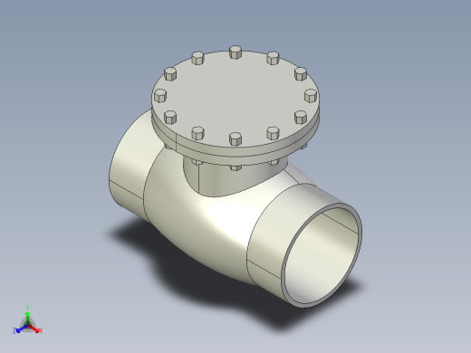 阀门模型-swing_check_valve__bw_-_150-2500正等轴测缩略图