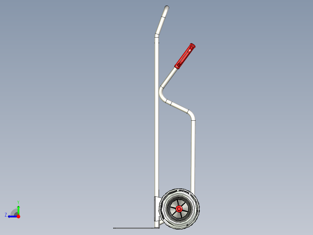 不锈钢手推车右视图