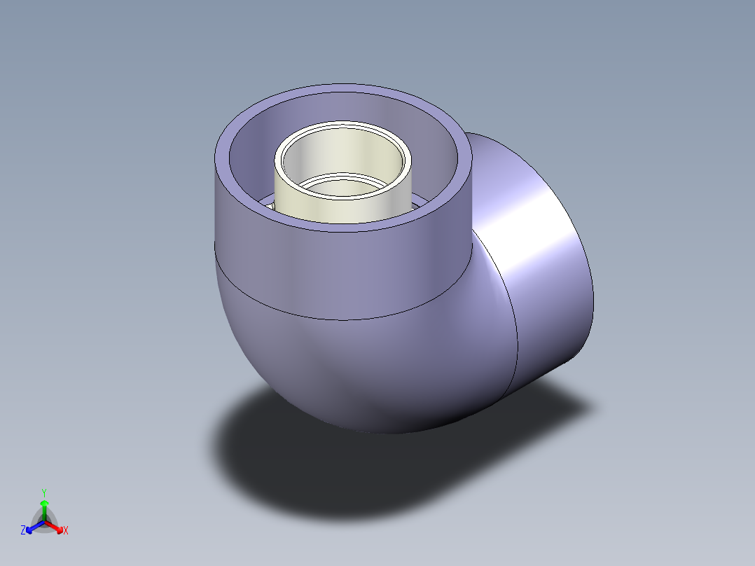 [PVCxPVC] 90 肘Elbow主视图