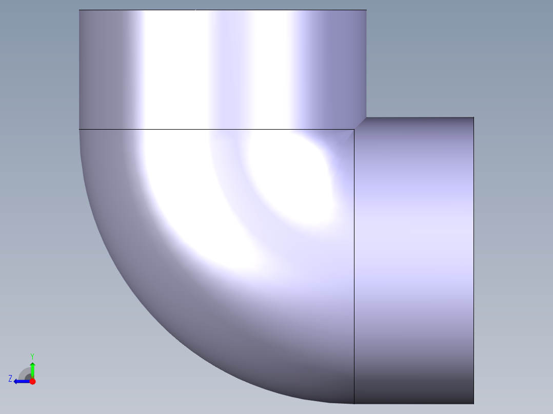 [PVCxPVC] 90 肘Elbow右视图