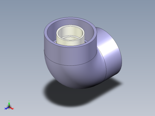 [PVCxPVC] 90 肘Elbow正等轴测缩略图