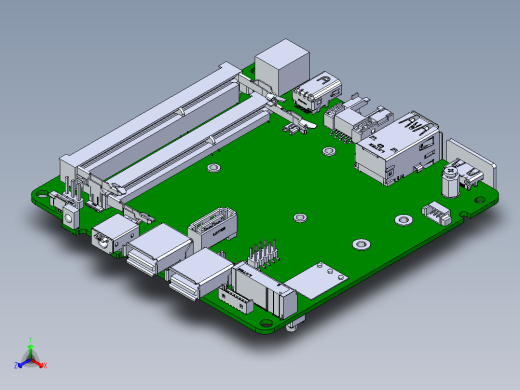 英特尔NUC D34010WYB-D54250WYB主板正等轴测缩略图