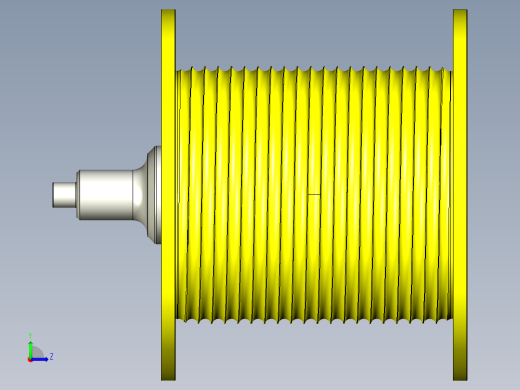 绞车滚筒 - 焊接组件--stl stp左视缩略图
