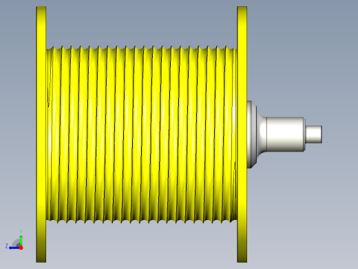 绞车滚筒 - 焊接组件--stl stp右视缩略图