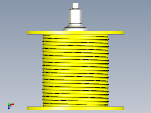 绞车滚筒 - 焊接组件--stl stp俯视缩略图