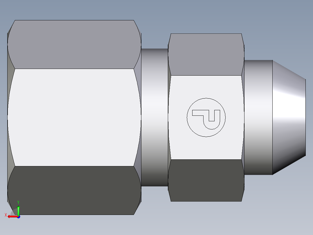 卡套式工业通用硬管接头EO_Weld_connector_AS10ZS71后视图