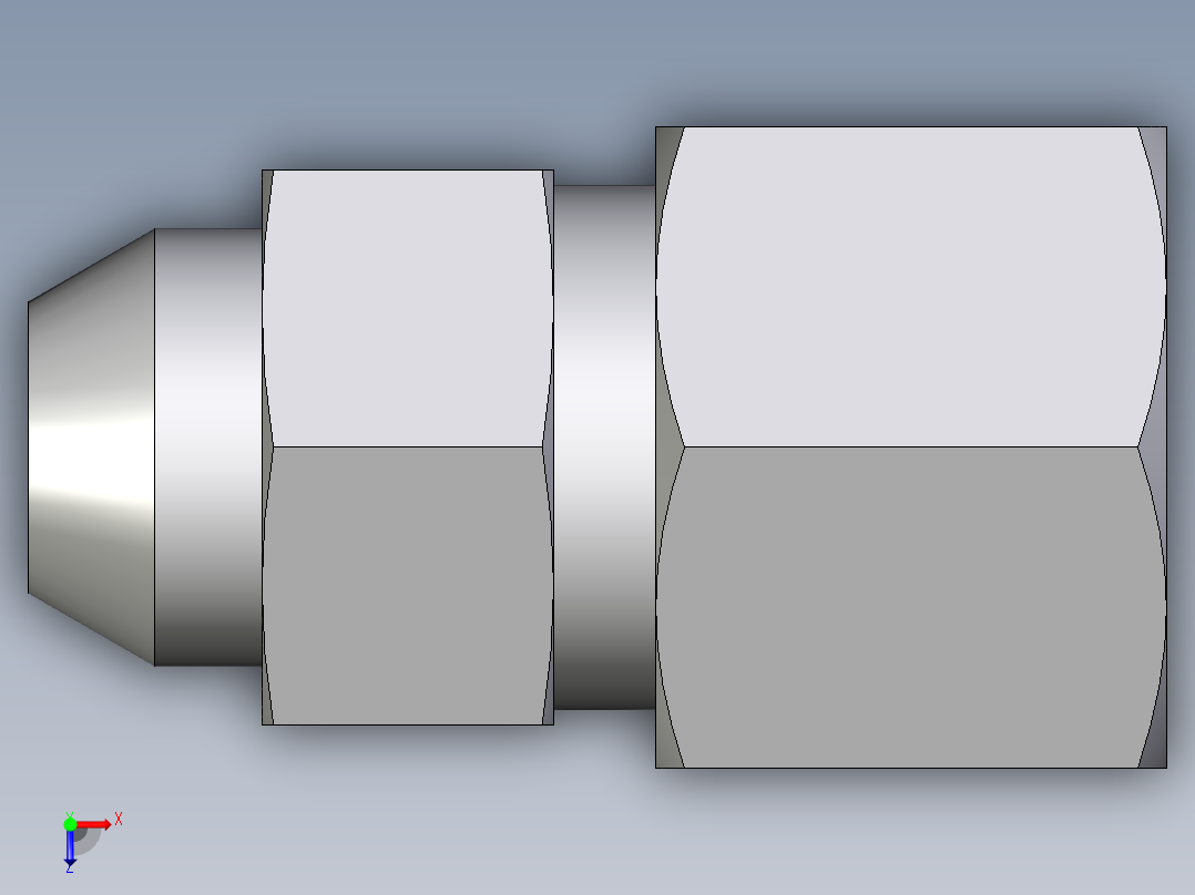 卡套式工业通用硬管接头EO_Weld_connector_AS10ZS71俯视图