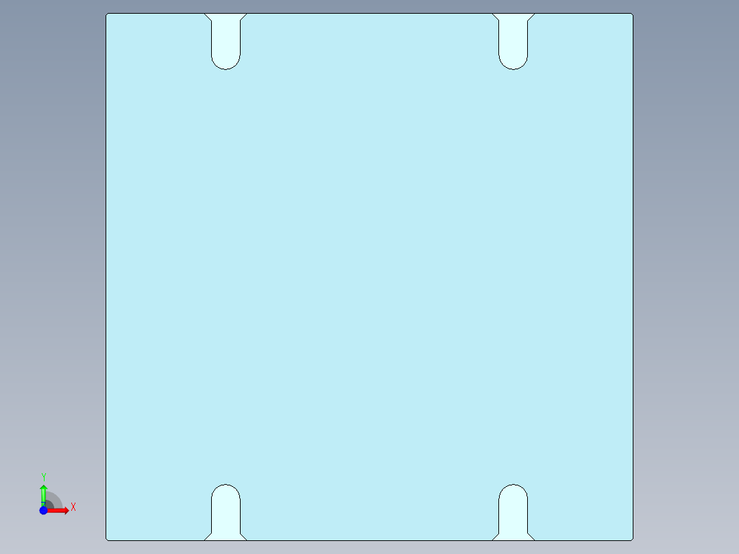 CNC3笔记本CNC工装夹具三维模型-1前视图