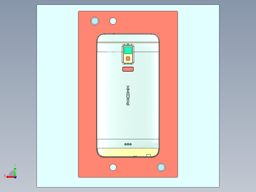 CNC3笔记本CNC工装夹具三维模型-1后视图