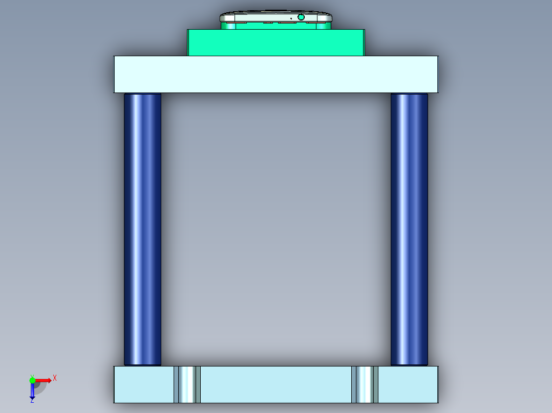 CNC3笔记本CNC工装夹具三维模型-1俯视图