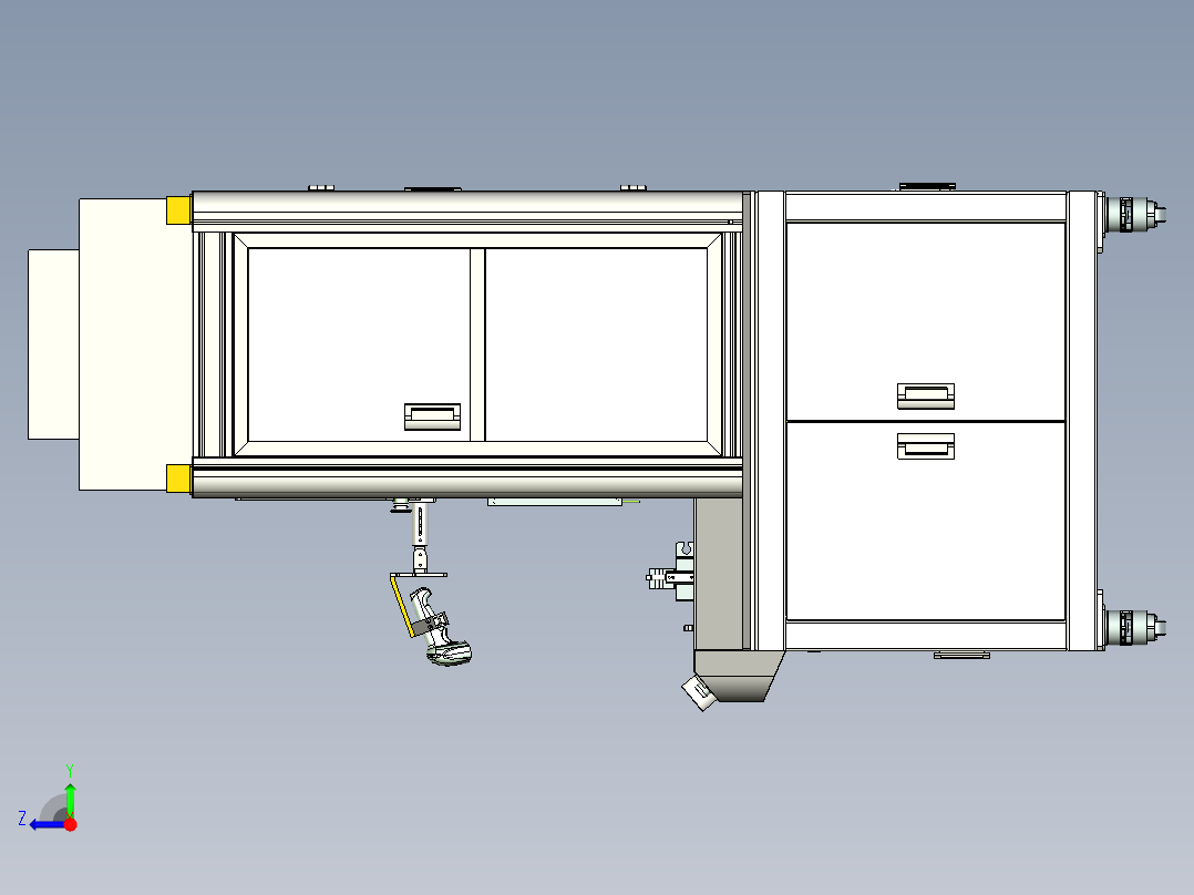 自动锁螺丝机细化完全step右视图
